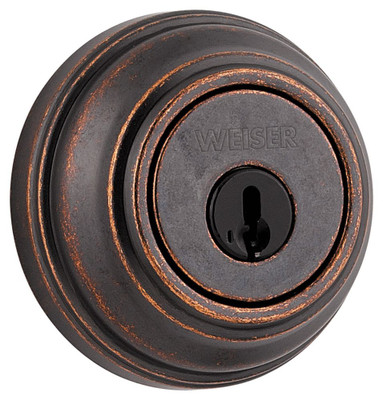 Collections single cylinder deadbolt - rustic bronze finish