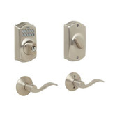 Satin Nickel Electronic Combo Pack Camelot