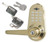 Electronic Lever Lock Polish brass