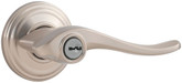 Collections avalon keyed lever- satin nickel finish