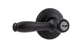 Collections ashfield keyed lever- rustic black finish