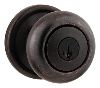 Collections hancock keyed knob - rustic pewter finish