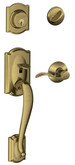 Antique Brass Door Handleset Camelot / Accent Lever