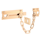 Solid Brass Chain Door Guard with Slide Bolt