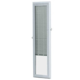White Aluminum Add-on Blind for Sidelight Doors - 8 Inch x 36 Inch