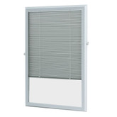 White Aluminum Add-on Blind for Half Light Doors - 20 Inch x 36 Inch