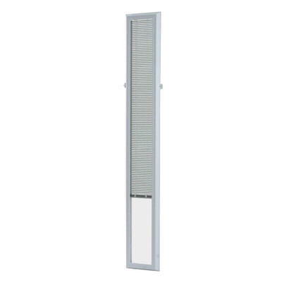White Aluminum Add-on Blind for Sidelight Doors - 7 Inch x 64 Inch