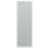 White Aluminum Add-on Blind for Full Light Door 20 Inch x 64 Inch