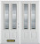 74 In. x 82 In. 2-Lite 2-Panel Pre-Finished White Double Steel Entry Door with Astragal and Brickmould
