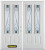 74 In. x 82 In. 2-Lite 2-Panel Pre-Finished White Double Steel Entry Door with Astragal and Brickmould