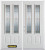 74 In. x 82 In. 2-Lite 2-Panel Pre-Finished White Double Steel Entry Door with Astragal and Brickmould