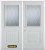 66 In. x 82 In. 1/2 Lite 1-Panel Pre-Finished White Double Steel Entry Door with Astragal and Brickmould