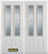 66 In. x 82 In. 2-Lite 2-Panel Pre-Finished White Double Steel Entry Door with Astragal and Brickmould