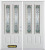 66 In. x 82 In. 2-Lite 2-Panel Pre-Finished White Double Steel Entry Door with Astragal and Brickmould