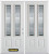 66 In. x 82 In. 2-Lite 2-Panel Pre-Finished White Double Steel Entry Door with Astragal and Brickmould