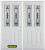 66 In. x 82 In. 2-Lite 2-Panel Pre-Finished White Double Steel Entry Door with Astragal and Brickmould