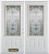 66 In. x 82 In. 3/4 Lite 2-Panel Pre-Finished White Double Steel Entry Door with Astragal and Brickmould
