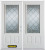 66 In. x 82 In. 3/4 Lite 2-Panel Pre-Finished White Double Steel Entry Door with Astragal and Brickmould