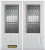 66 In. x 82 In. 3/4 Lite 2-Panel Pre-Finished White Double Steel Entry Door with Astragal and Brickmould