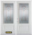 66 In. x 82 In. 3/4 Lite 2-Panel Pre-Finished White Double Steel Entry Door with Astragal and Brickmould