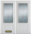 66 In. x 82 In. 3/4 Lite 2-Panel Pre-Finished White Double Steel Entry Door with Astragal and Brickmould