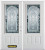 66 In. x 82 In. 3/4 Lite 2-Panel Pre-Finished White Double Steel Entry Door with Astragal and Brickmould