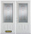 66 In. x 82 In. 3/4 Lite 2-Panel Pre-Finished White Double Steel Entry Door with Astragal and Brickmould