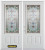 66 In. x 82 In. 3/4 Lite 2-Panel Pre-Finished White Double Steel Entry Door with Astragal and Brickmould