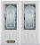 66 In. x 82 In. 3/4 Lite 2-Panel Pre-Finished White Double Steel Entry Door with Astragal and Brickmould