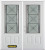 66 In. x 82 In. 3/4 Lite 2-Panel Pre-Finished White Double Steel Entry Door with Astragal and Brickmould