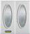 66 In. x 82 In. Full Oval Lite Pre-Finished White Double Steel Entry Door with Astragal and Brickmould