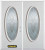 66 In. x 82 In. Full Oval Lite Pre-Finished White Double Steel Entry Door with Astragal and Brickmould