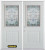 74 In. x 82 In. 1/2 Lite 1-Panel Pre-Finished White Double Steel Entry Door with Astragal and Brickmould