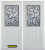 74 In. x 82 In. 1/2 Lite 1-Panel Pre-Finished White Double Steel Entry Door with Astragal and Brickmould