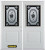 74 In. x 82 In. 1/2 Lite 1-Panel Pre-Finished White Double Steel Entry Door with Astragal and Brickmould