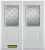 74 In. x 82 In. 1/2 Lite 1-Panel Pre-Finished White Double Steel Entry Door with Astragal and Brickmould