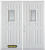 66 In. x 82 In. 9 In. x 19 In. Rectangular Lite 11-Panel Pre-Finished White Double Steel Entry Door with Astragal and Brickmould