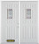 66 In. x 82 In. 9 In. x 19 In. Rectangular Lite 11-Panel Pre-Finished White Double Steel Entry Door with Astragal and Brickmould