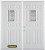 66 In. x 82 In. 9 In. x 19 In. Rectangular Lite 11-Panel Pre-Finished White Double Steel Entry Door with Astragal and Brickmould
