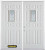 66 In. x 82 In. 9 In. x 19 In. Rectangular Lite 11-Panel Pre-Finished White Double Steel Entry Door with Astragal and Brickmould