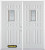 66 In. x 82 In. 9 In. x 19 In. Rectangular Lite 11-Panel Pre-Finished White Double Steel Entry Door with Astragal and Brickmould