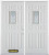 66 In. x 82 In. 9 In. x 19 In. Rectangular Lite 11-Panel Pre-Finished White Double Steel Entry Door with Astragal and Brickmould