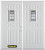 66 In. x 82 In. 9 In. x 19 In. Rectangular Lite 11-Panel Pre-Finished White Double Steel Entry Door with Astragal and Brickmould