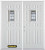 66 In. x 82 In. 9 In. x 19 In. Rectangular Lite 11-Panel Pre-Finished White Double Steel Entry Door with Astragal and Brickmould