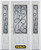 66 In. x 82 In. 3/4 Lite 2-Panel Pre-Finished White Steel Entry Door with Sidelites and Brickmould