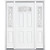 67"x80"x6 9/16" Halifax Nickel Camber Fan Lite Right Hand Entry Door with Brickmould