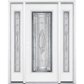 67"x80"x6 9/16" Providence Nickel Full Lite Right Hand Entry Door with Brickmould