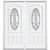 64"x80"x6 9/16" Chatham Antique Black 3/4 Oval Lite Left Hand Entry Door with Brickmould