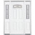 67"x80"x6 9/16" Providence Nickel Camber Fan Lite Right Hand Entry Door with Brickmould