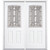 64"x80"x4 9/16" Elmhurst Antique Black Camber Half Lite Left Hand Entry Door with Brickmould